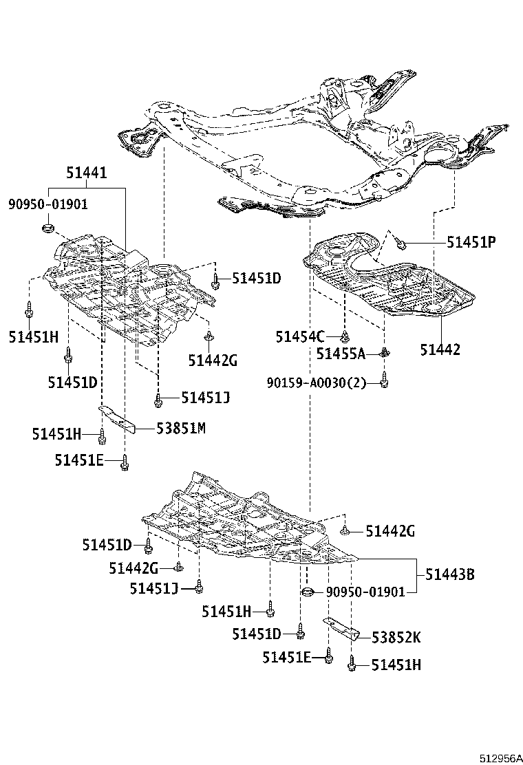 51035-0E070 PLATE SUB-ASSY, FRAME SIDE RAIL, RH product image
