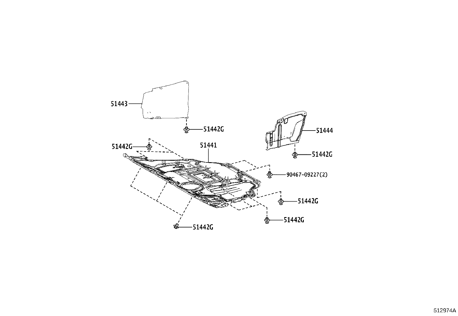 51442-42090 COVER, ENGINE UNDER, NO.2 product image