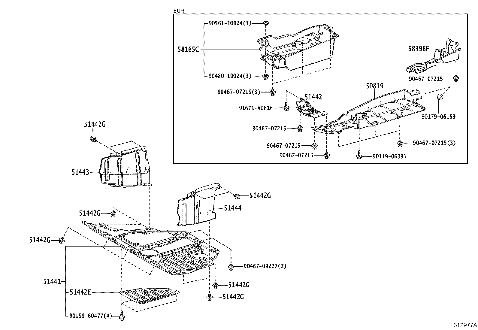 51442-42090 COVER, ENGINE UNDER, NO.2 product image