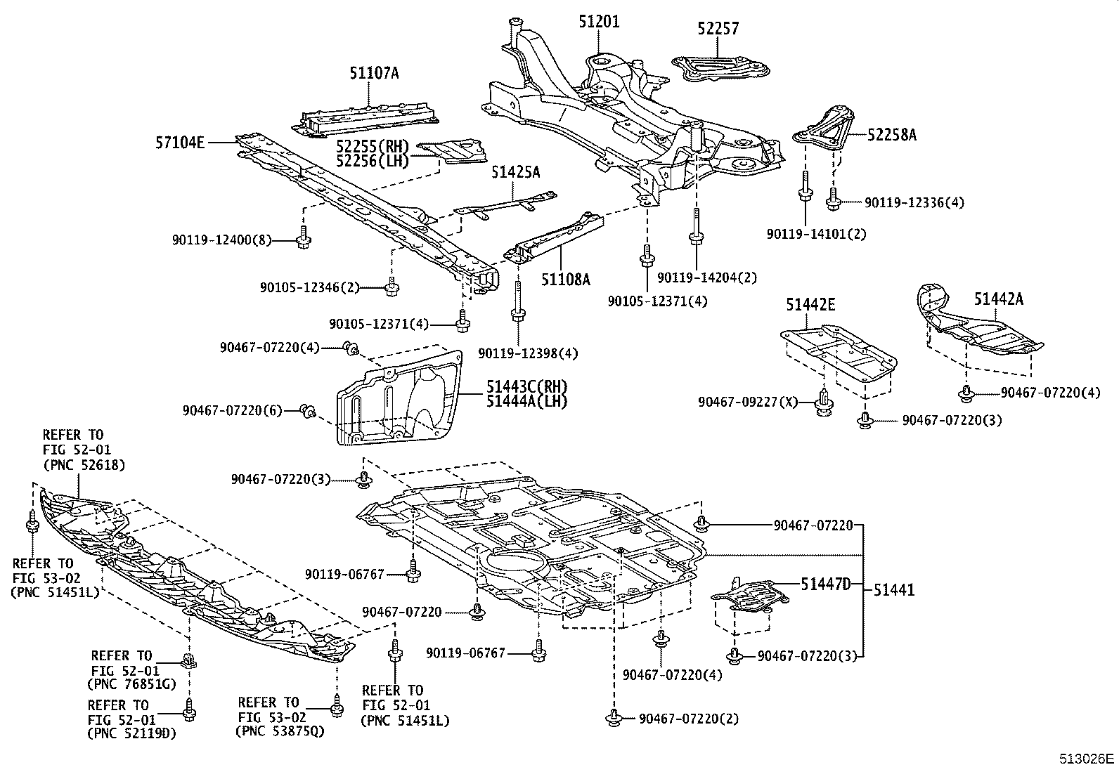 51201-78010 CROSSMEMBER SUB-ASSY, FRONT SUSPENSION product image