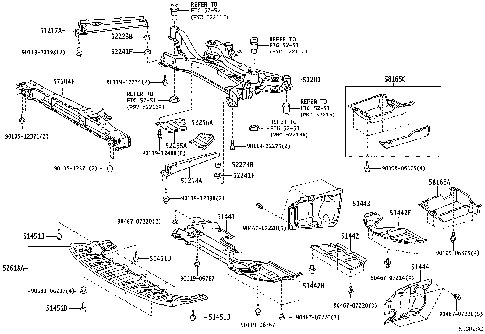 51201-28281 CROSSMEMBER SUB-ASSY, FRONT SUSPENSION product image