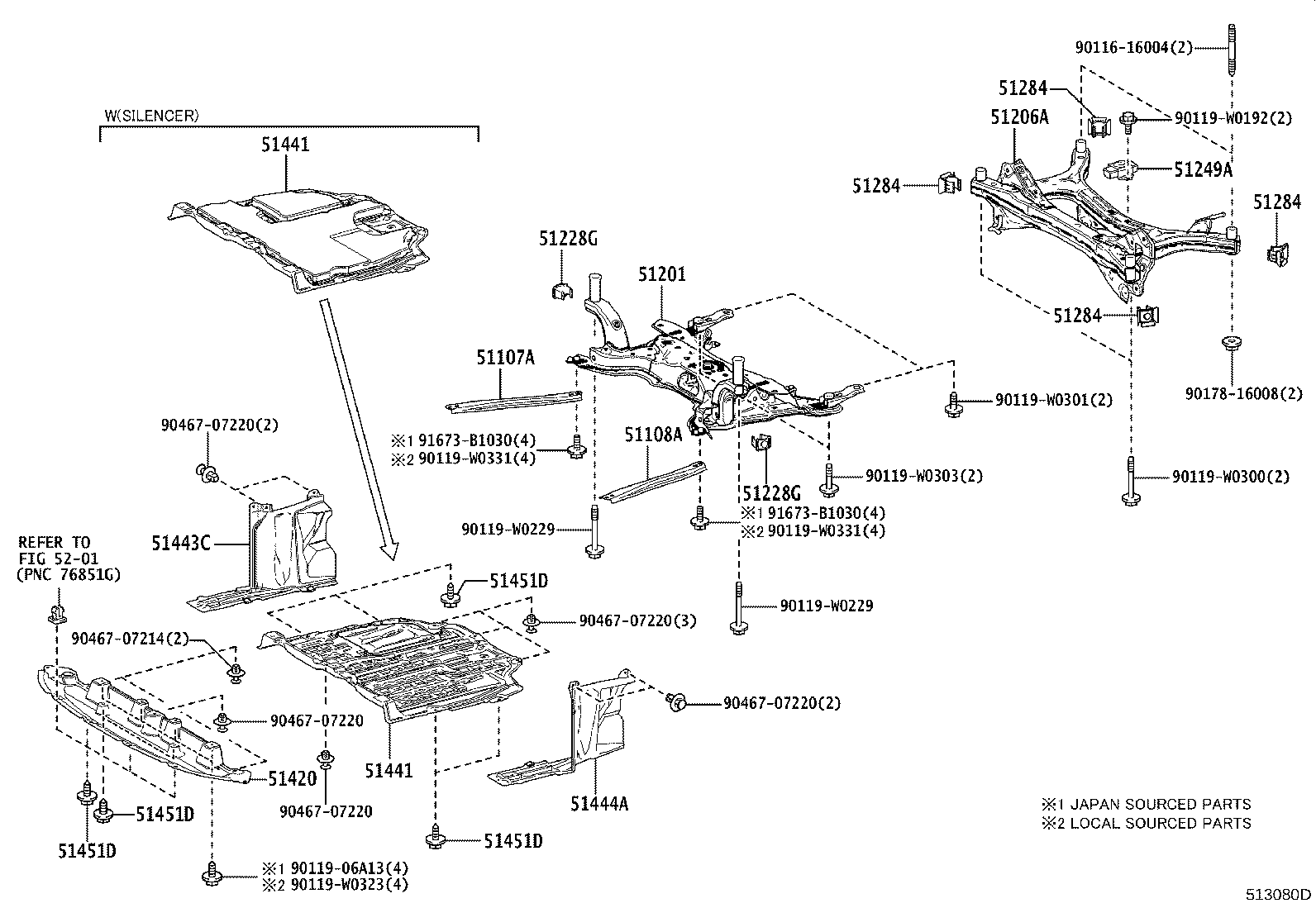 51206-F4011 MEMBER SUB-ASSY, REAR SUSPENSION product image