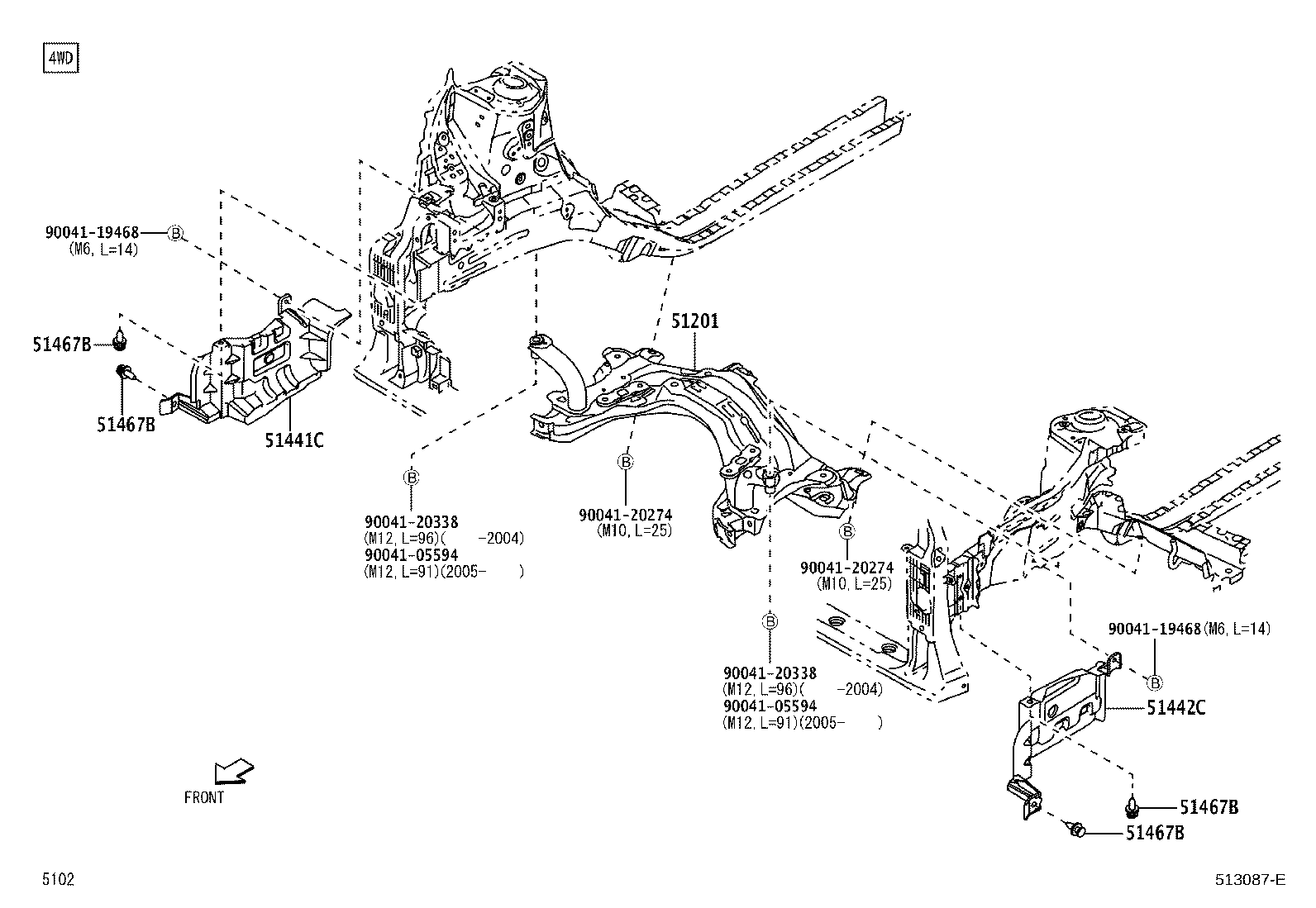 51442-B2060 COVER, ENGINE UNDER, LH product image