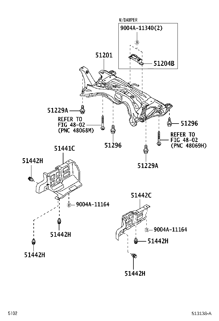 51408-BZ020 COVER, ENGINE UNDER, RH product image