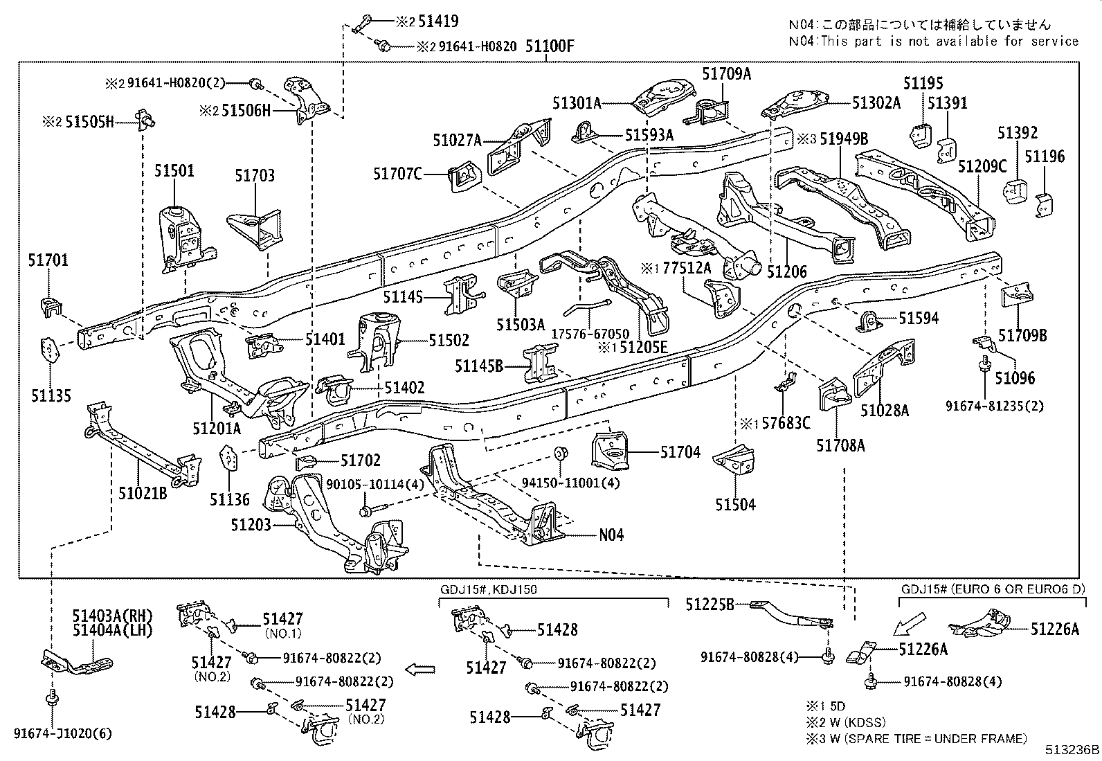 51226-60030 BRACKET, FRONT SUSPENSION MEMBER, LH product image