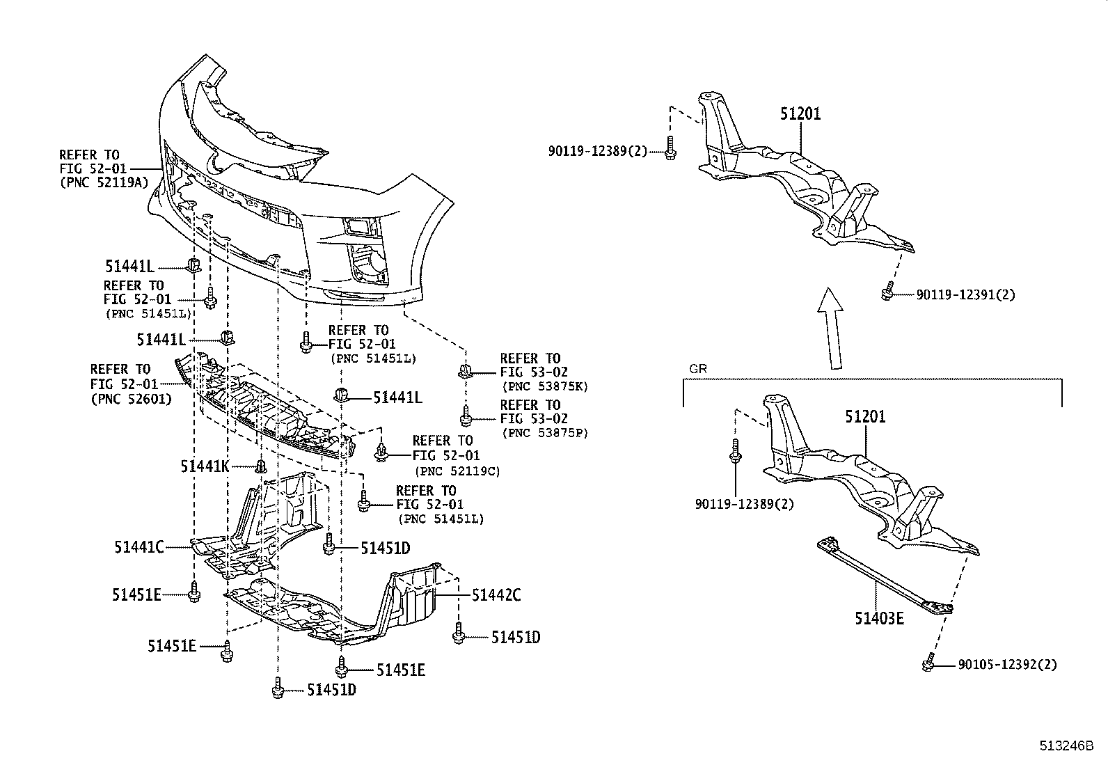51442-52150 COVER, ENGINE UNDER, LH product image
