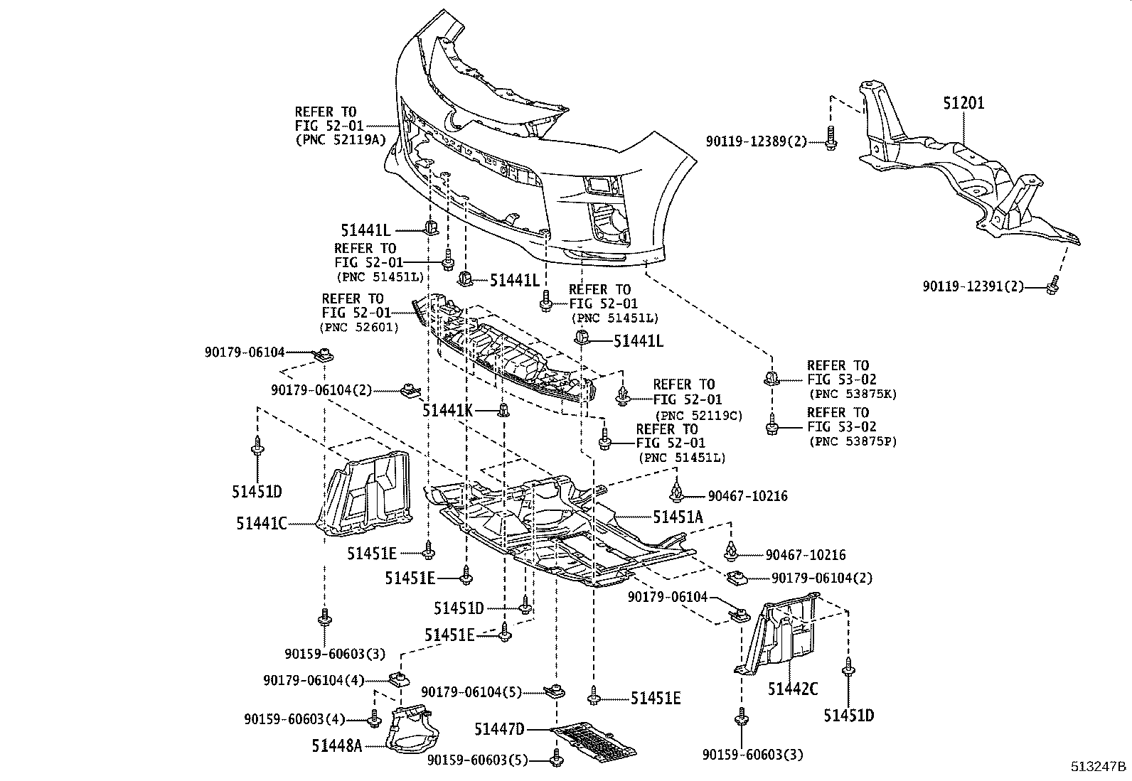 51442-52150 COVER, ENGINE UNDER, LH product image