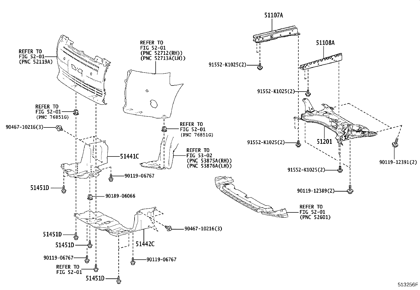 51441-15010 COVER, ENGINE UNDER, RH product image