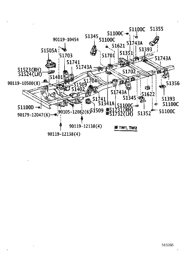 51001-26561 FRAME SUB-ASSY product image