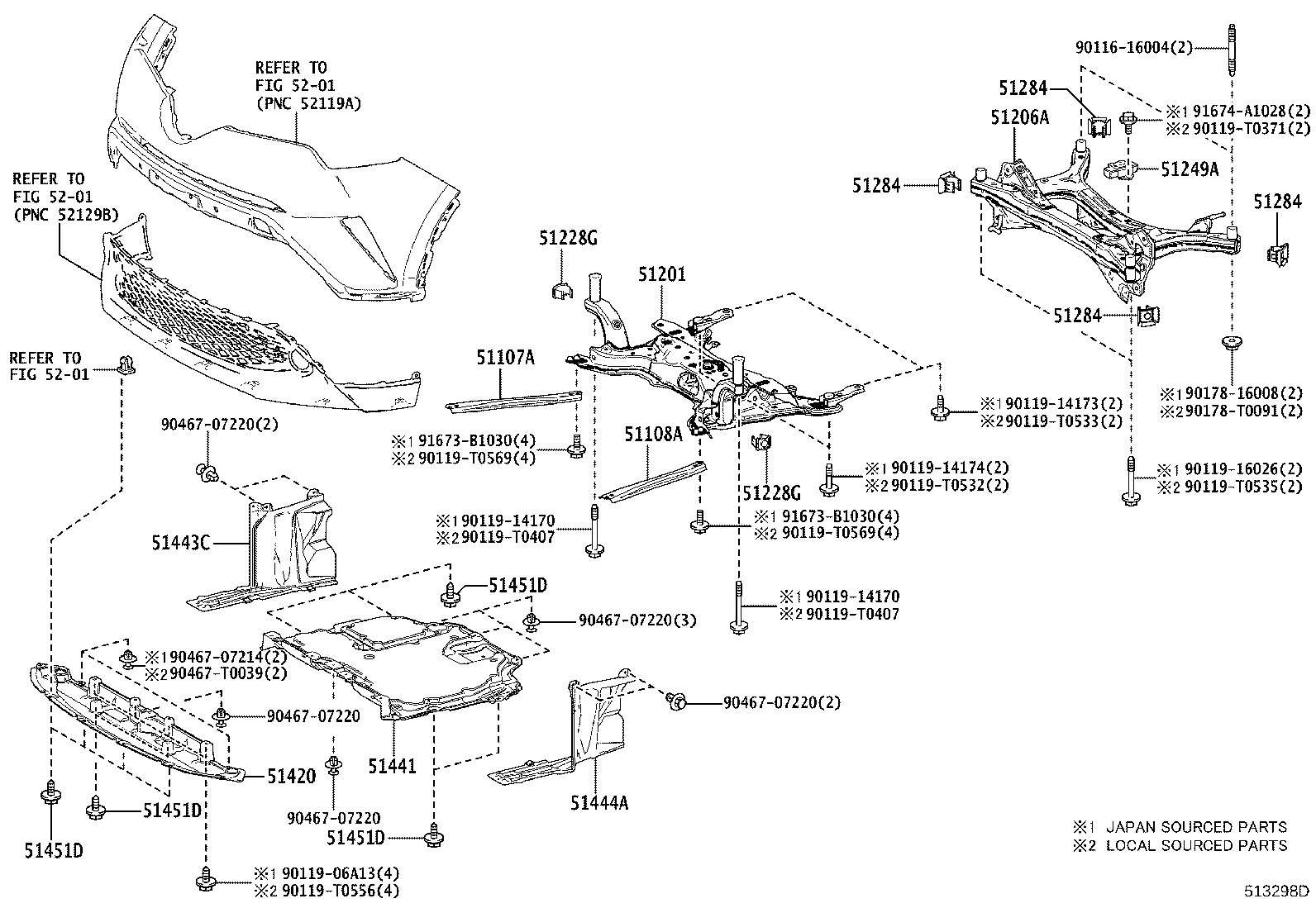 51206-F4031 MEMBER SUB-ASSY, REAR SUSPENSION product image