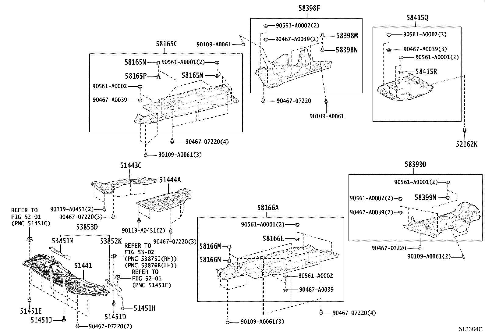 51447-06903 COVER, ENGINE UNDER, NO.4 CENTER product image