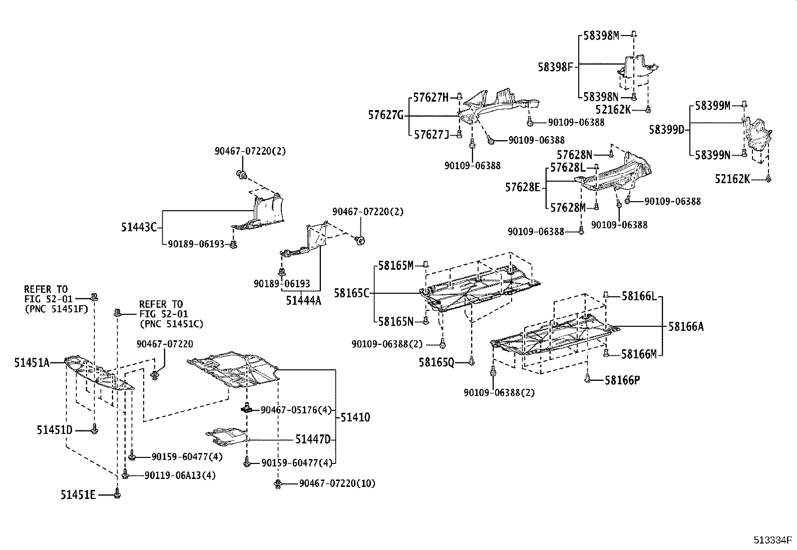 57628-10020 COVER, REAR FLOOR SIDE MEMBER, LH product image