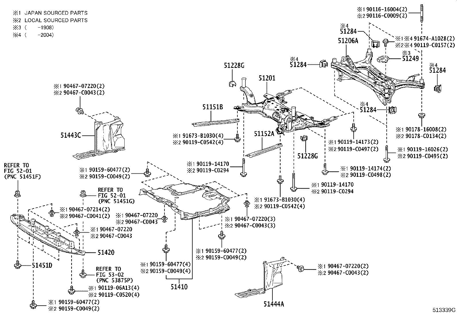 51206-F4040 MEMBER SUB-ASSY, REAR SUSPENSION product image