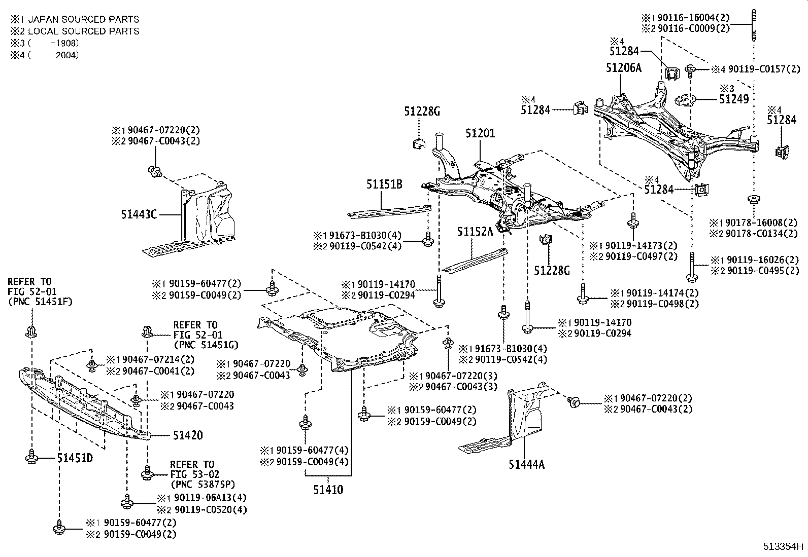 51206-F4050 MEMBER SUB-ASSY, REAR SUSPENSION product image