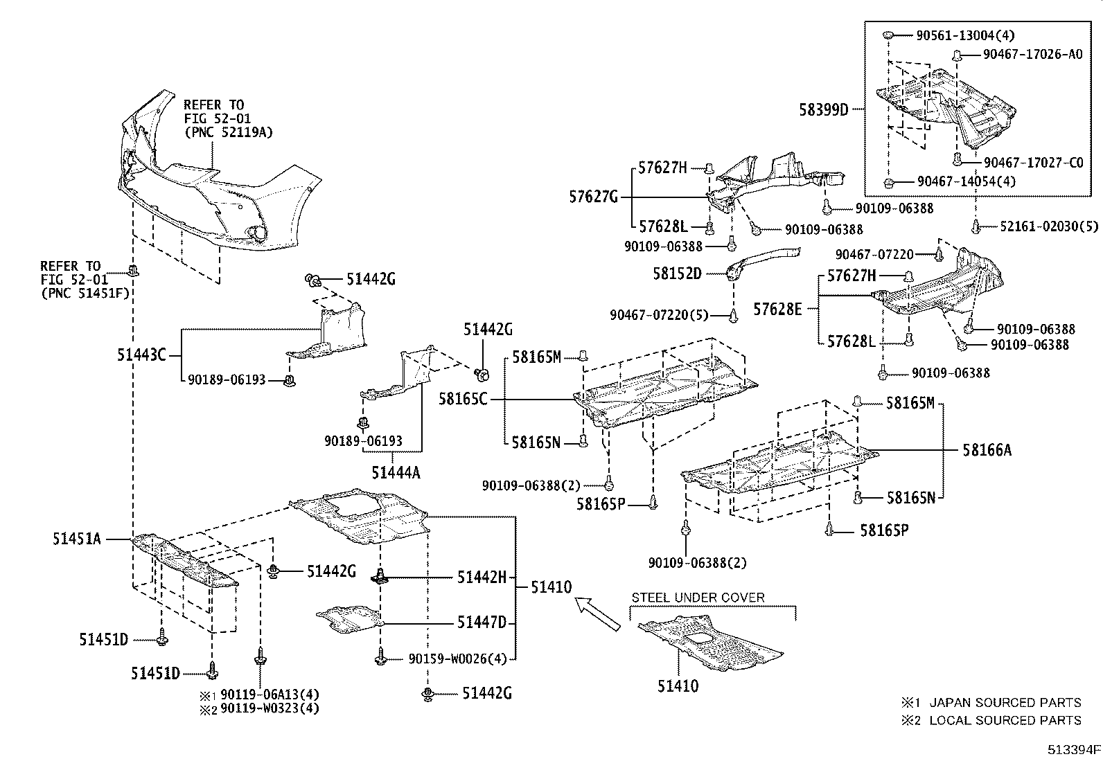 51410-02310 COVER ASSY, ENGINE UNDER, NO.1 product image