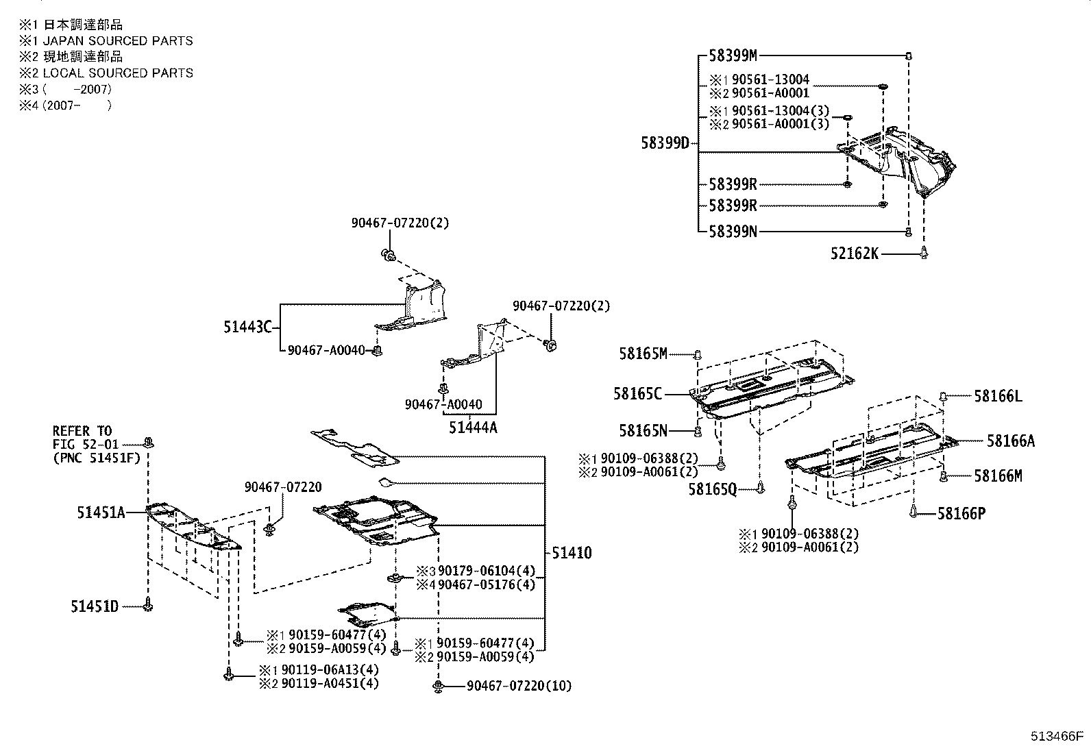 51107-02090 REINFORCEMENT SUB-ASSY, SIDE RAIL, REAR RH product image