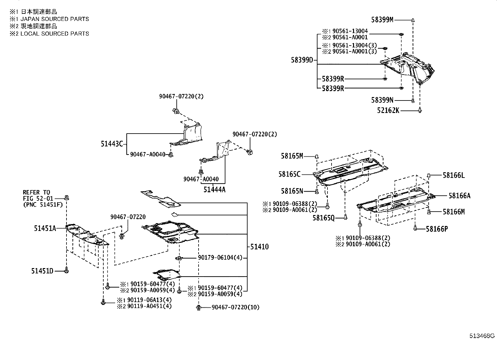 51107-02090 REINFORCEMENT SUB-ASSY, SIDE RAIL, REAR RH product image