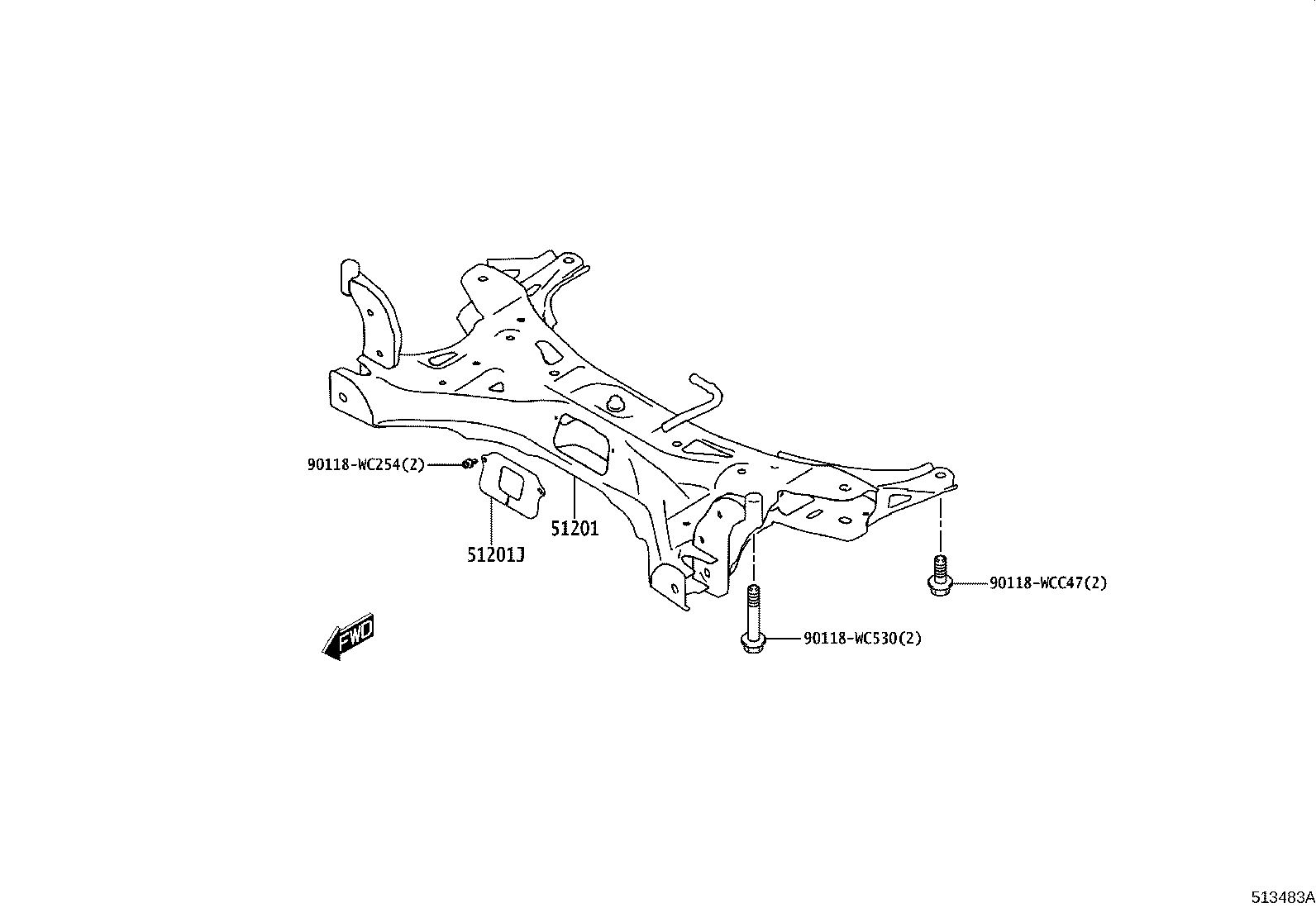 51442-WC001 COVER, ENGINE UNDER, LH product image