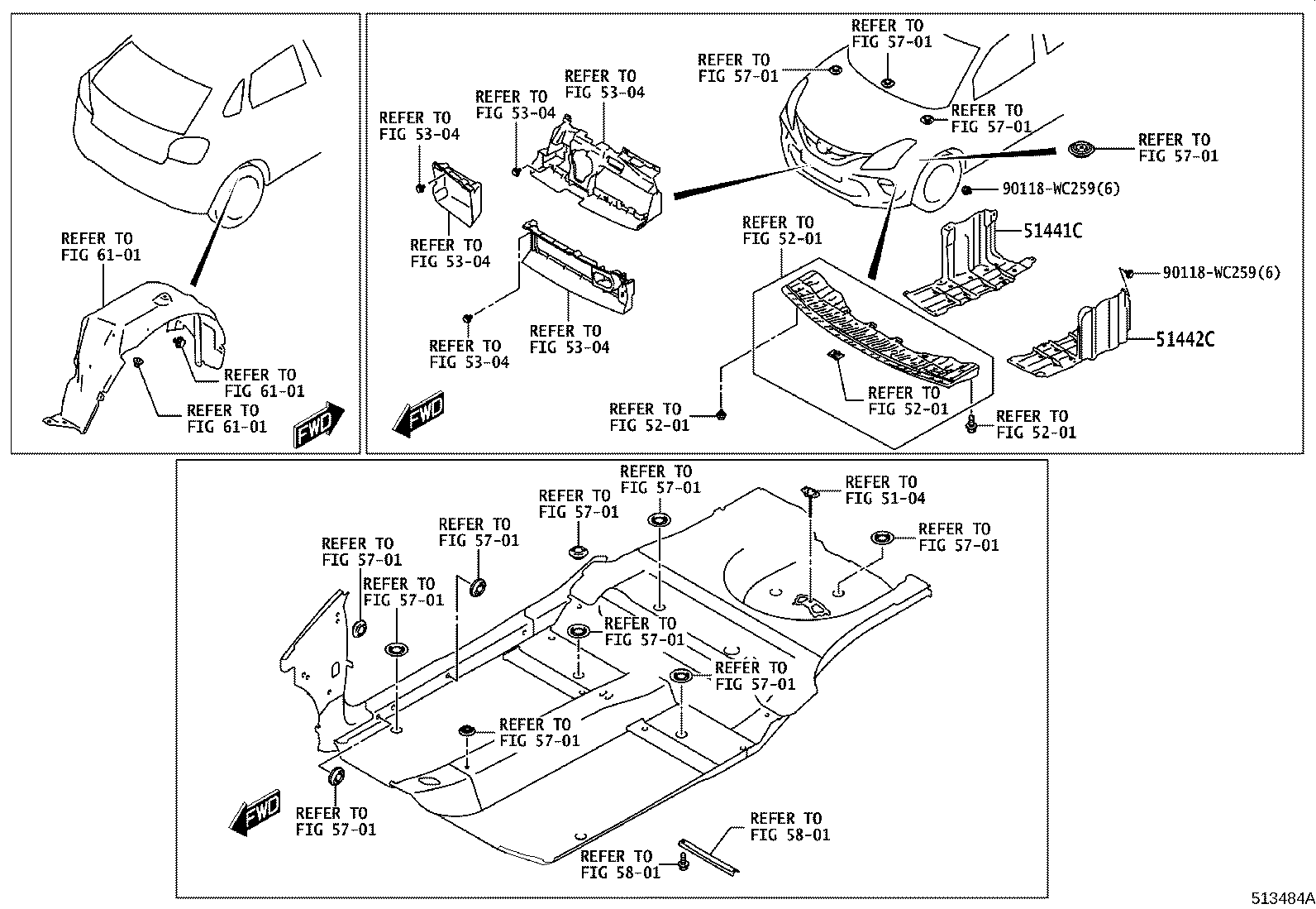 51442-WC001 COVER, ENGINE UNDER, LH product image