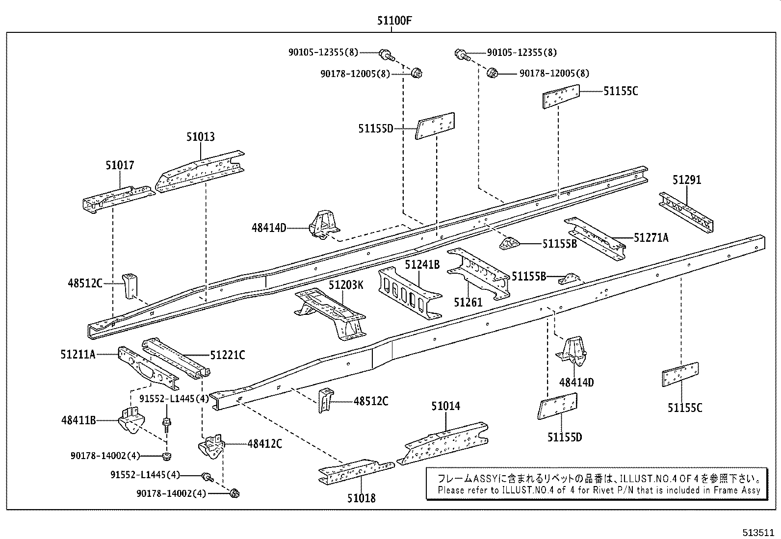 51001-3VV82 FRAME SUB-ASSY product image