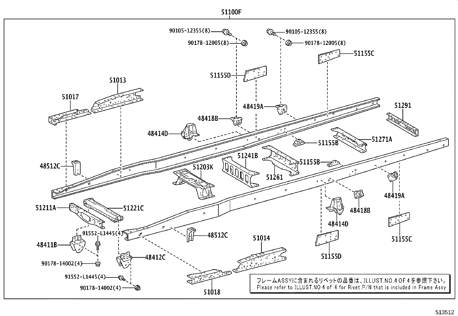 51001-3VV82 FRAME SUB-ASSY product image