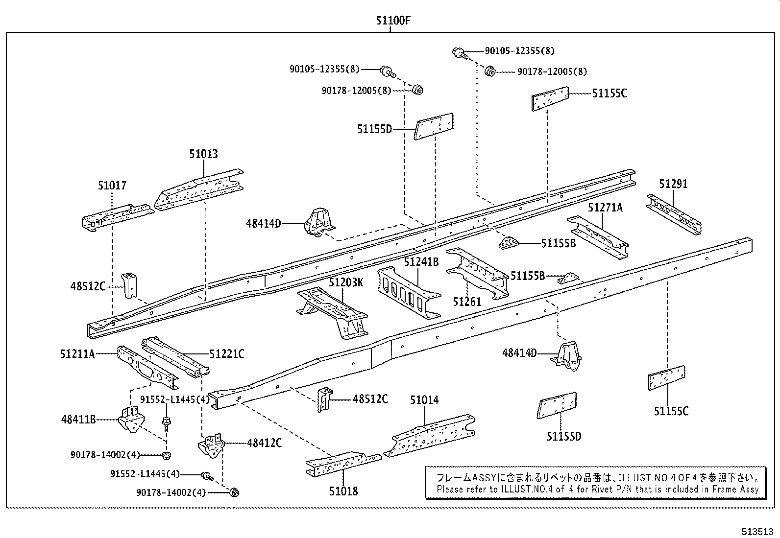 51001-3VV82 FRAME SUB-ASSY product image