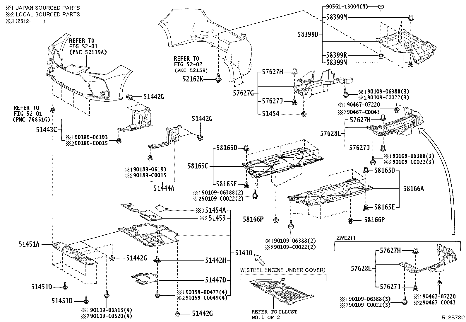 51405-02020 COVER SUB-ASSY, ENGINE UNDER, NO.1 product image