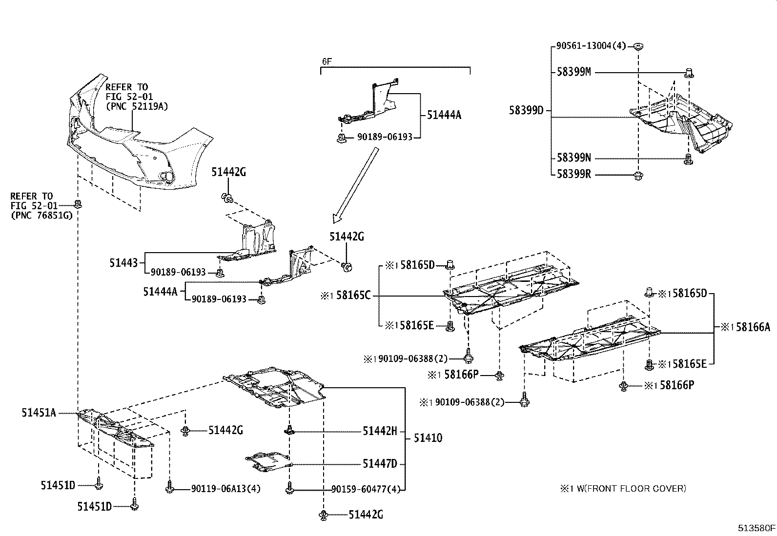 51447-02150 COVER, ENGINE UNDER, NO.4 CENTER product image