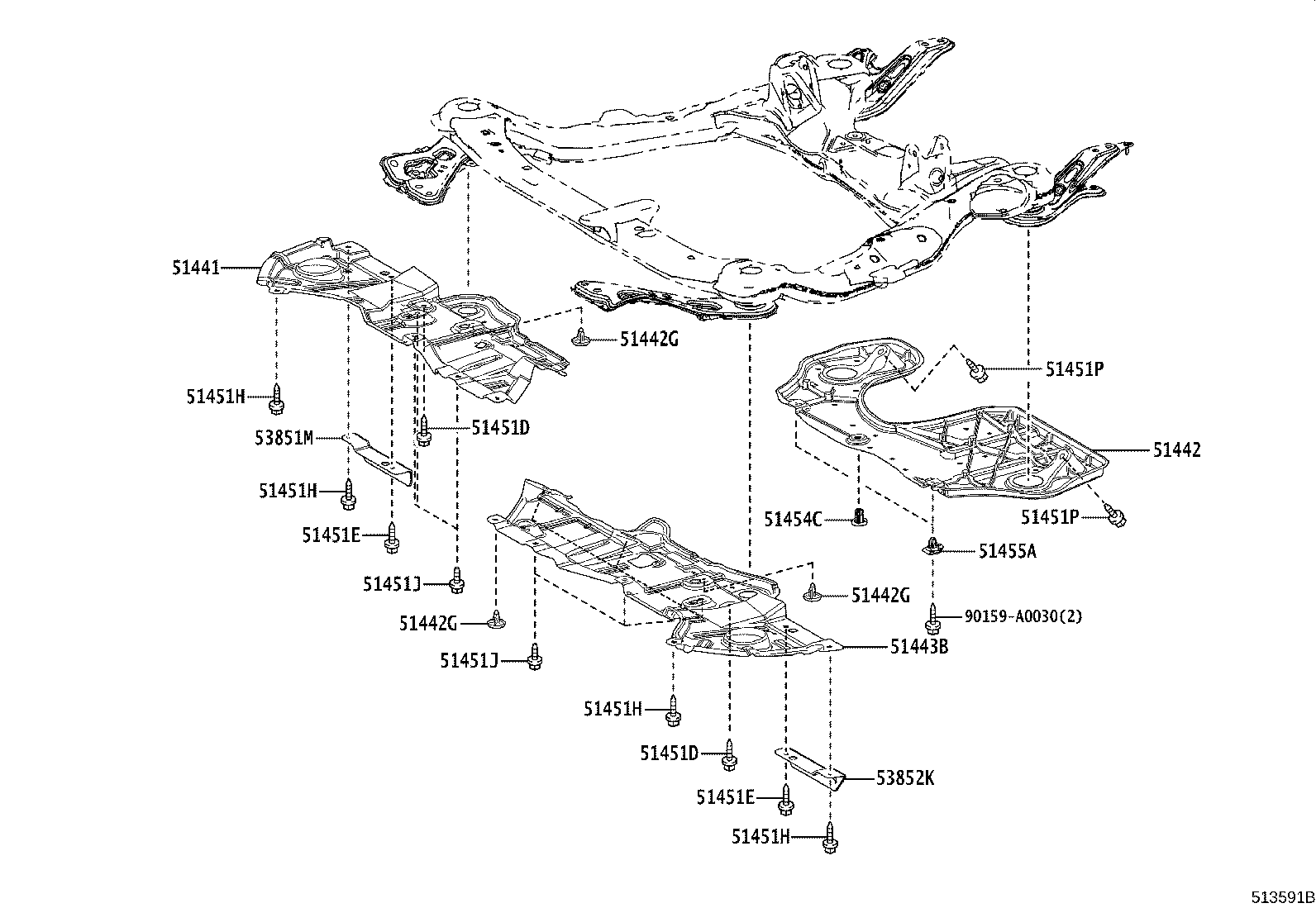 51035-0E070 PLATE SUB-ASSY, FRAME SIDE RAIL, RH product image