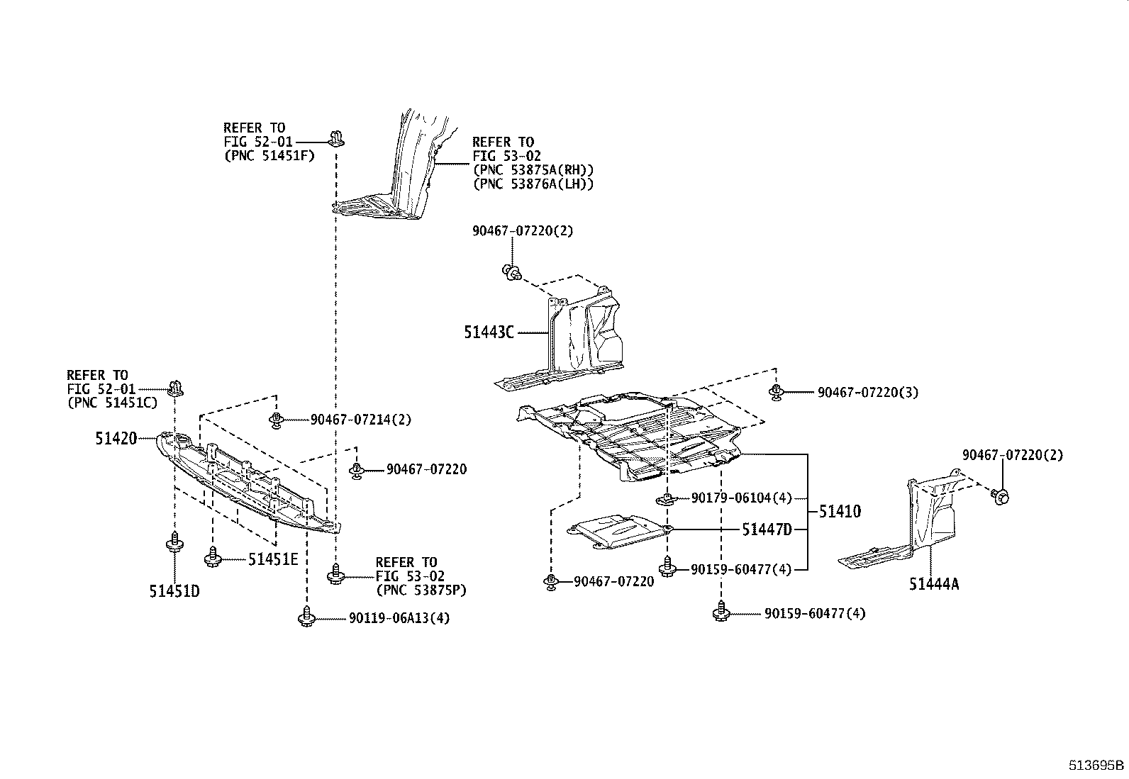 51420-10020 COVER ASSY, ENGINE UNDER, NO.2 product image