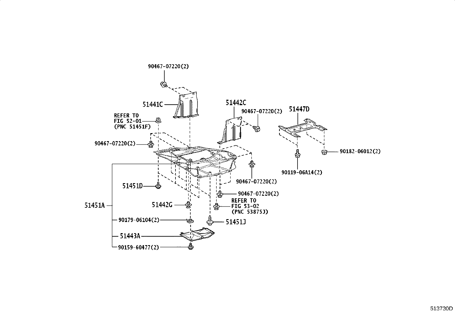51410-K0010 COVER, ENGINE UNDER, CENTER product image