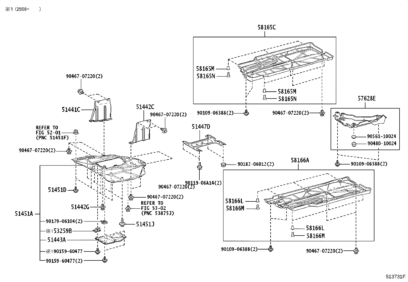 51410-K0010 COVER, ENGINE UNDER, CENTER product image