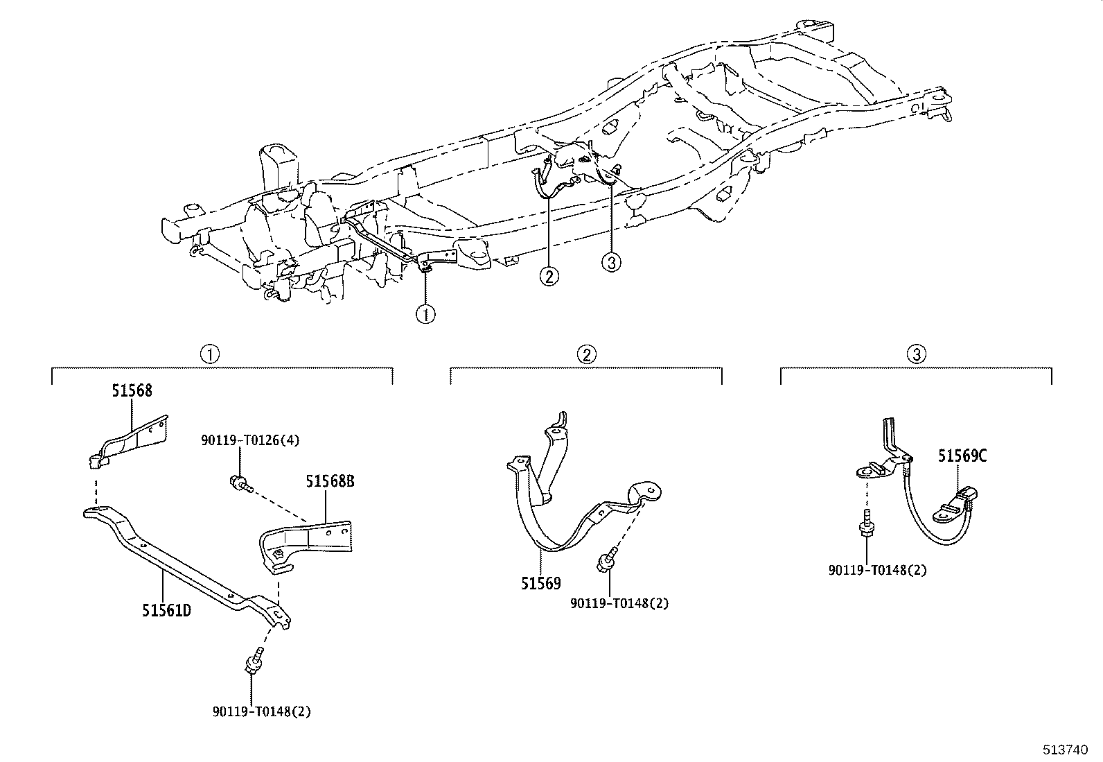 51035-KK010 PLATE SUB-ASSY, FRAME SIDE RAIL, RH product image