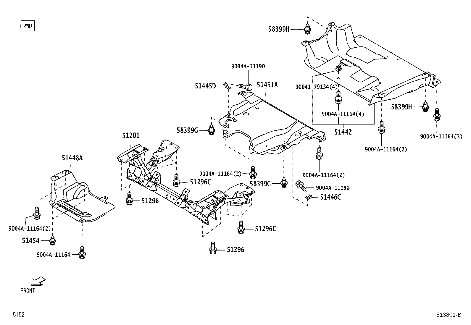 51410-BZ020 COVER, ENGINE UNDER, NO.2 product image