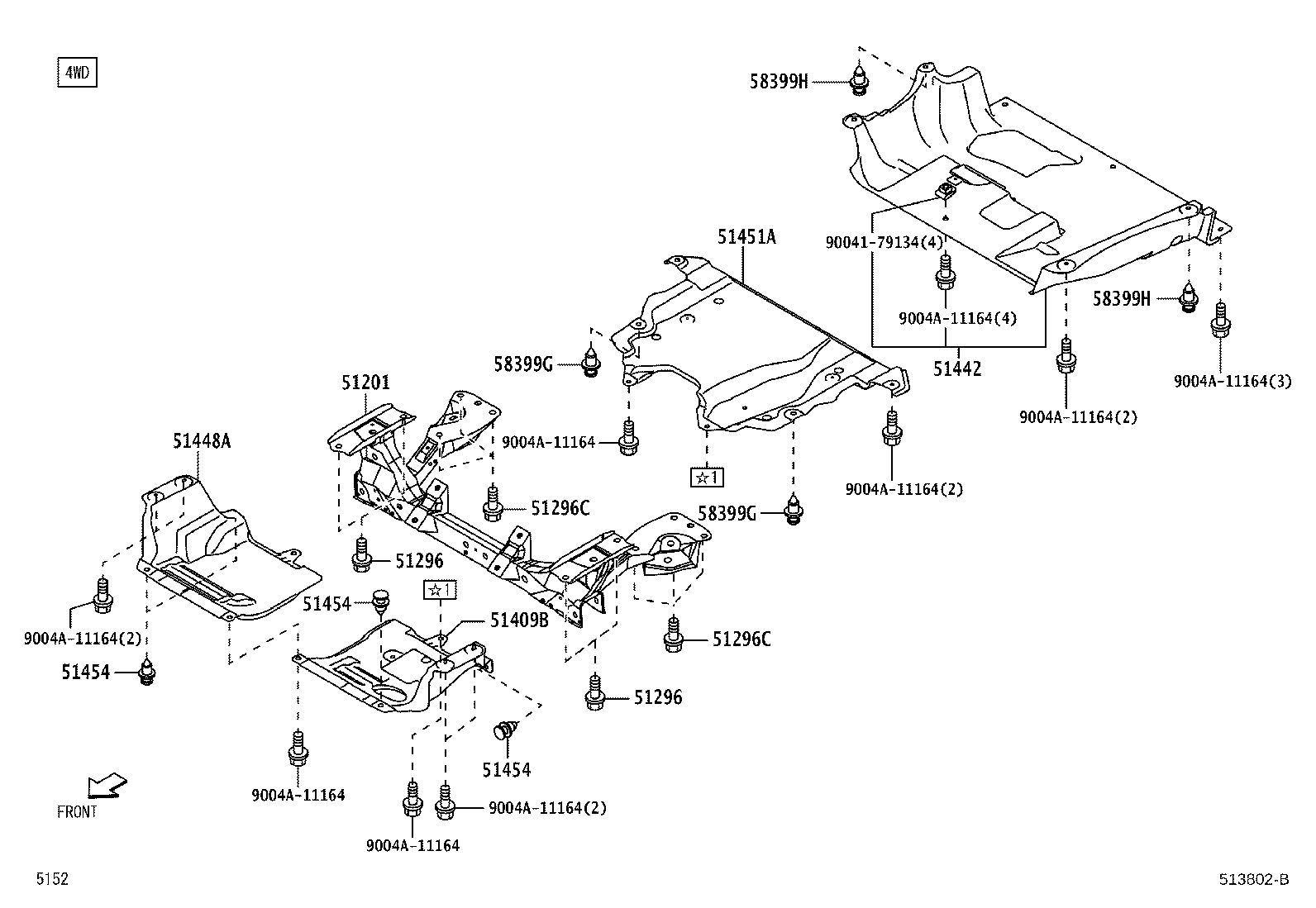 51410-BZ020 COVER, ENGINE UNDER, NO.2 product image