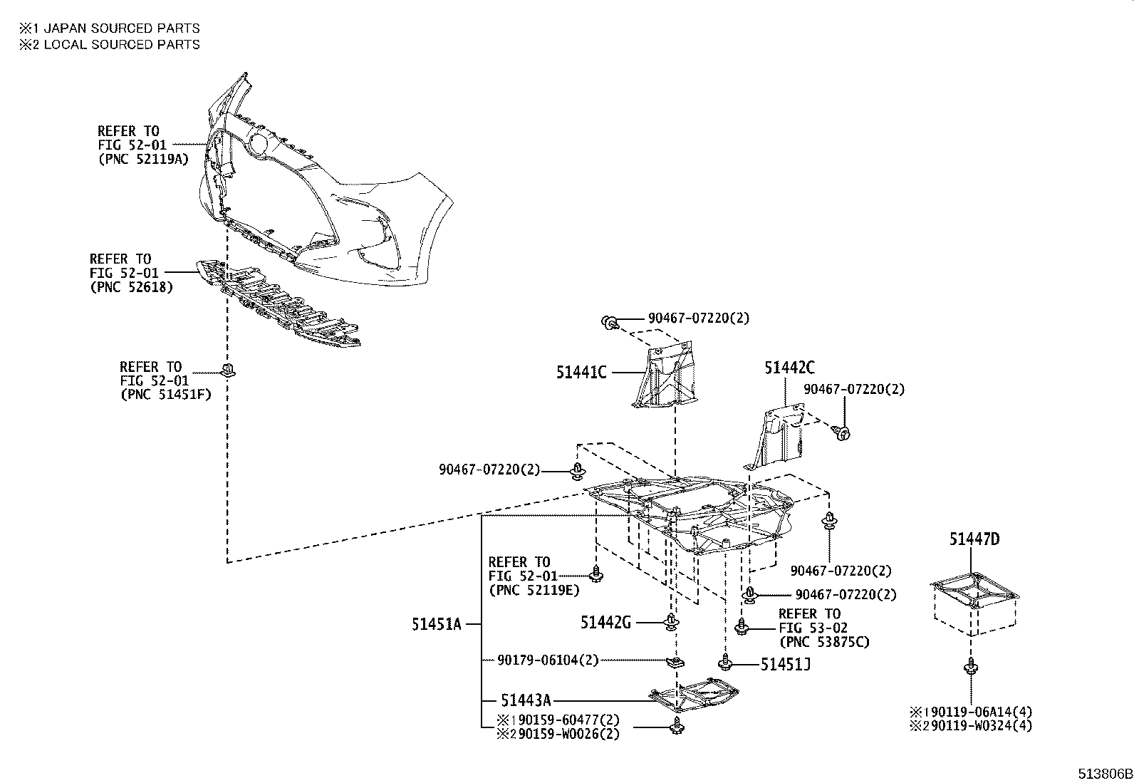 51442-K0050 COVER, ENGINE UNDER, LH product image