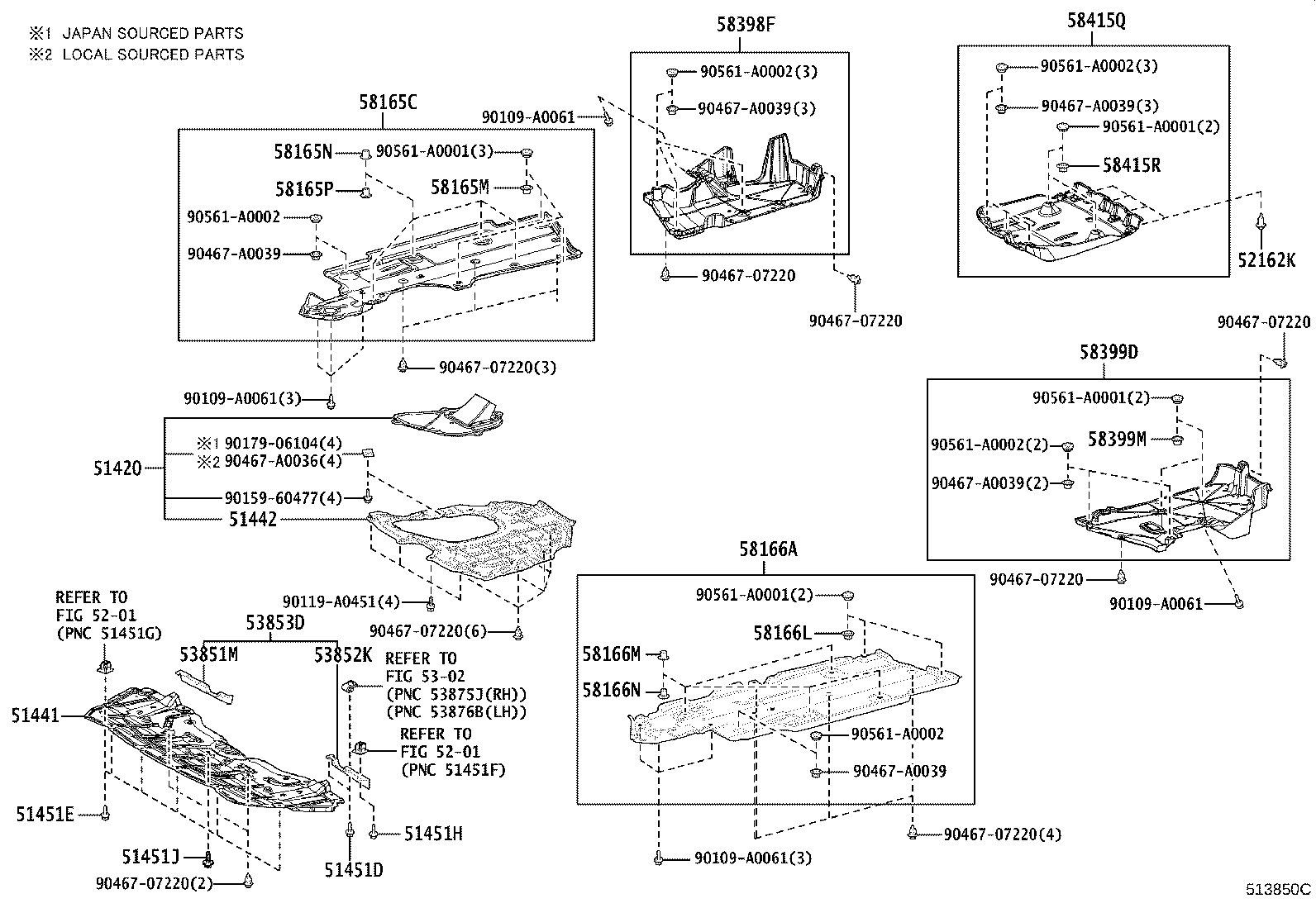 51447-06903 COVER, ENGINE UNDER, NO.4 CENTER product image