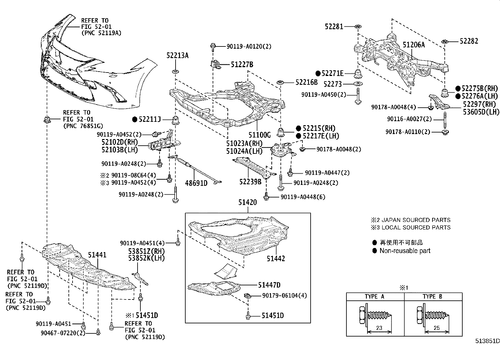 51023-06100 BRACKET SUB-ASSY, FRONT SUSPENSION MEMBER, RH product image