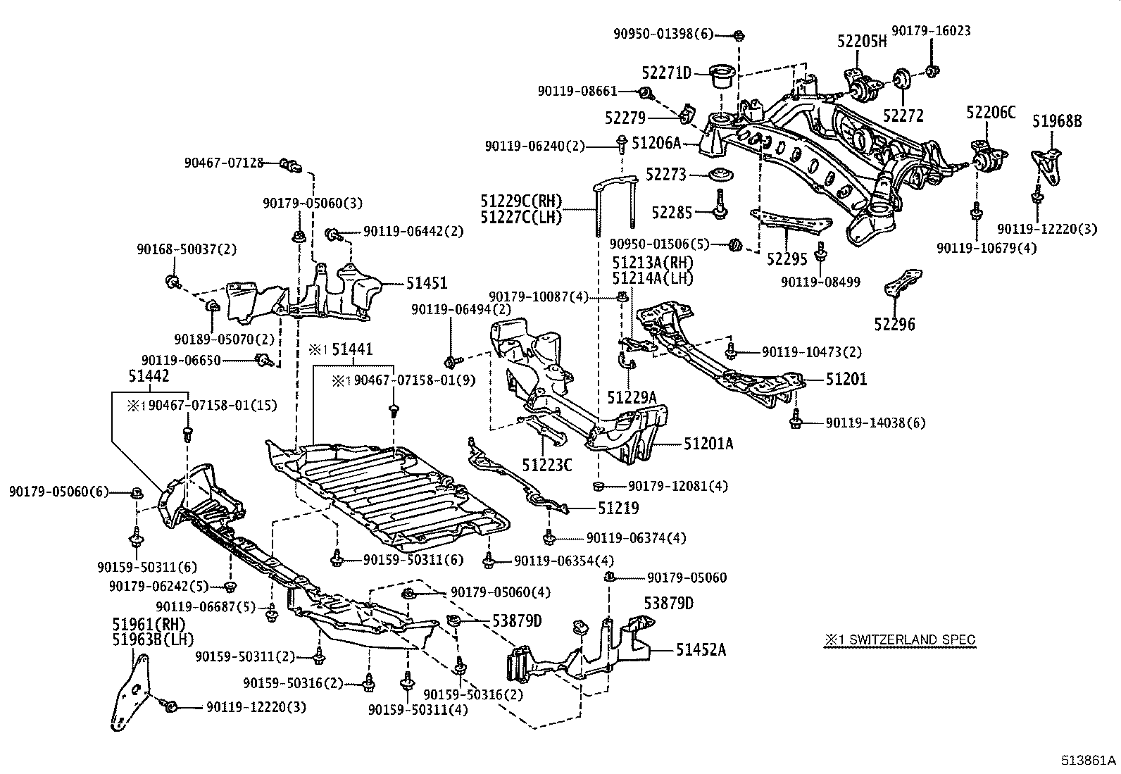 51968-14100 HOOK, TRANSPORT, REAR LH product image