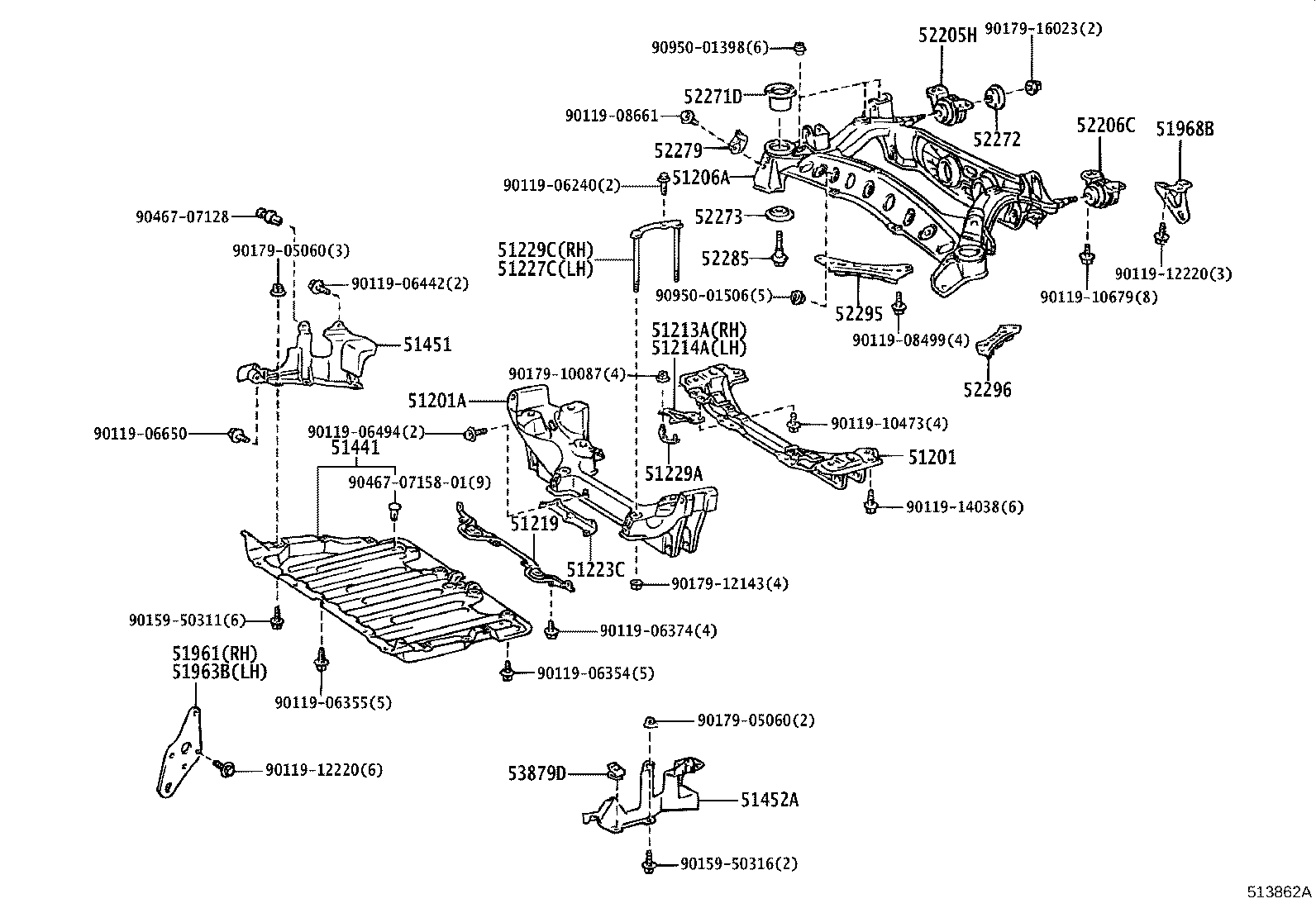 51968-14100 HOOK, TRANSPORT, REAR LH product image
