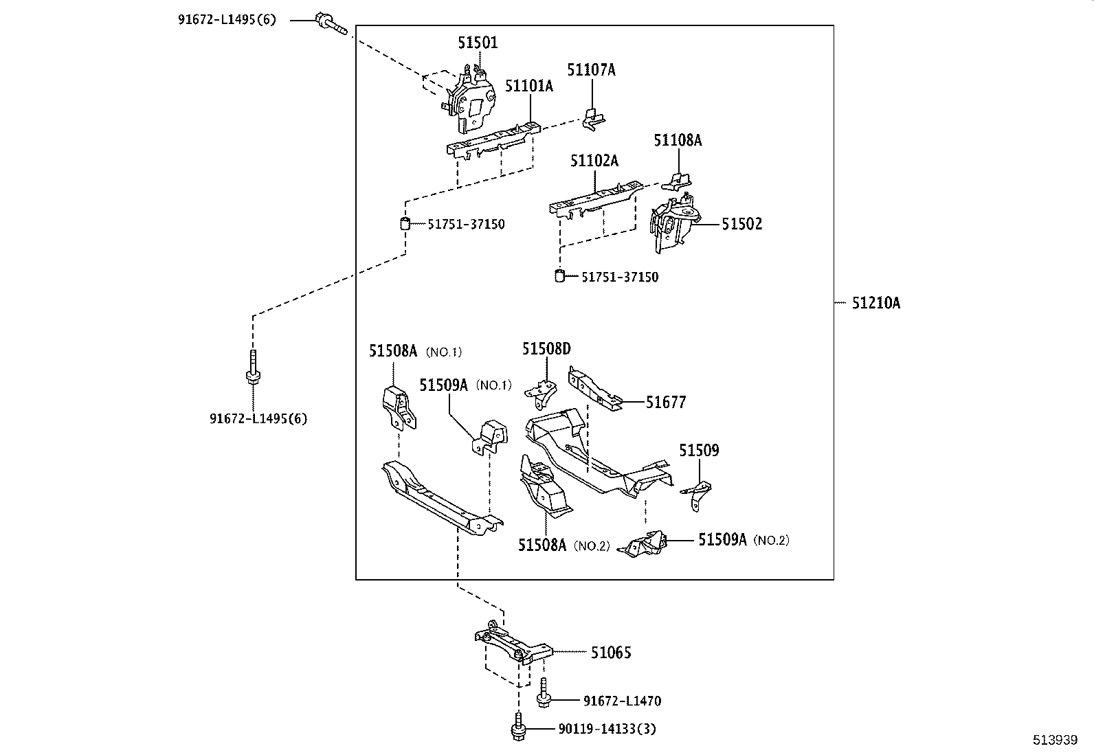51002-3VJ22 FRAME SUB-ASSY product image