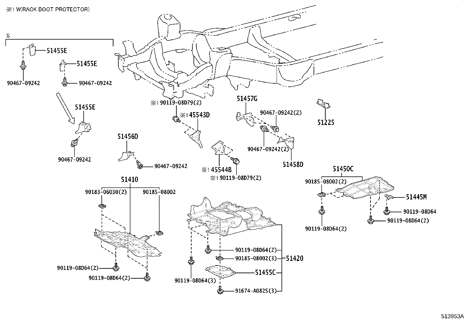 51420-60040 COVER ASSY, ENGINE UNDER, NO.2 product image