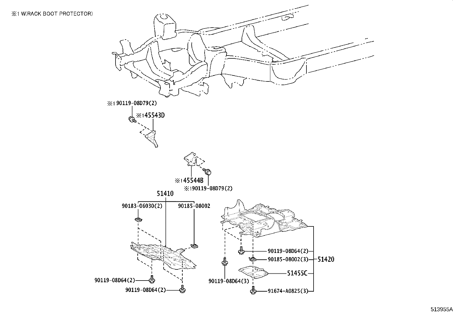 51420-60040 COVER ASSY, ENGINE UNDER, NO.2 product image