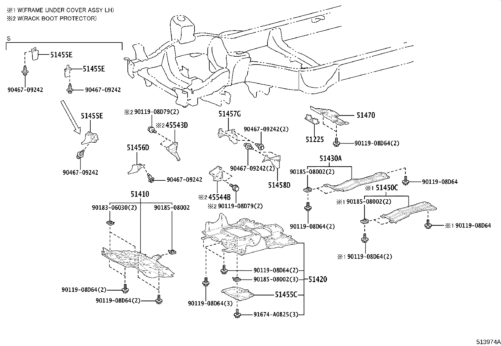 51420-60040 COVER ASSY, ENGINE UNDER, NO.2 product image