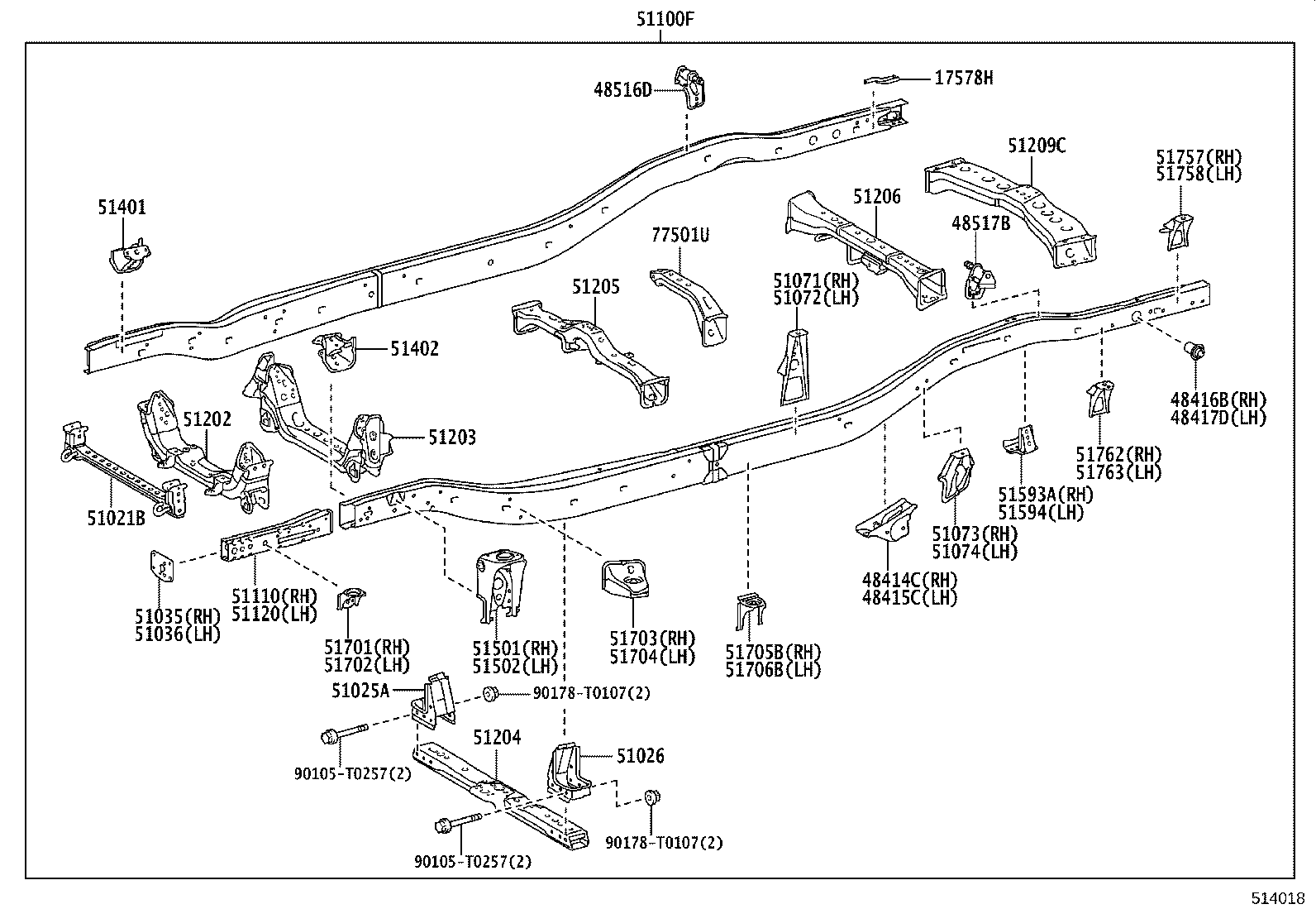 51001-KK372 FRAME SUB-ASSY product image