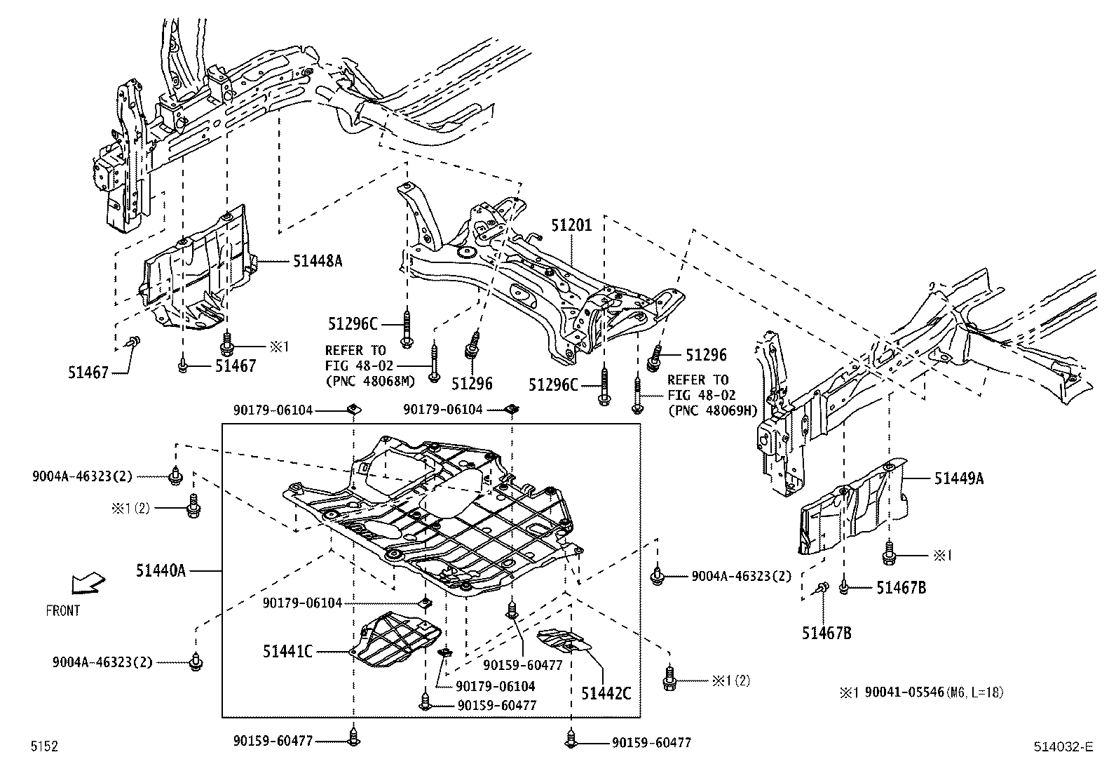 51453-BZ050 COVER, ENGINE UNDER, RH product image