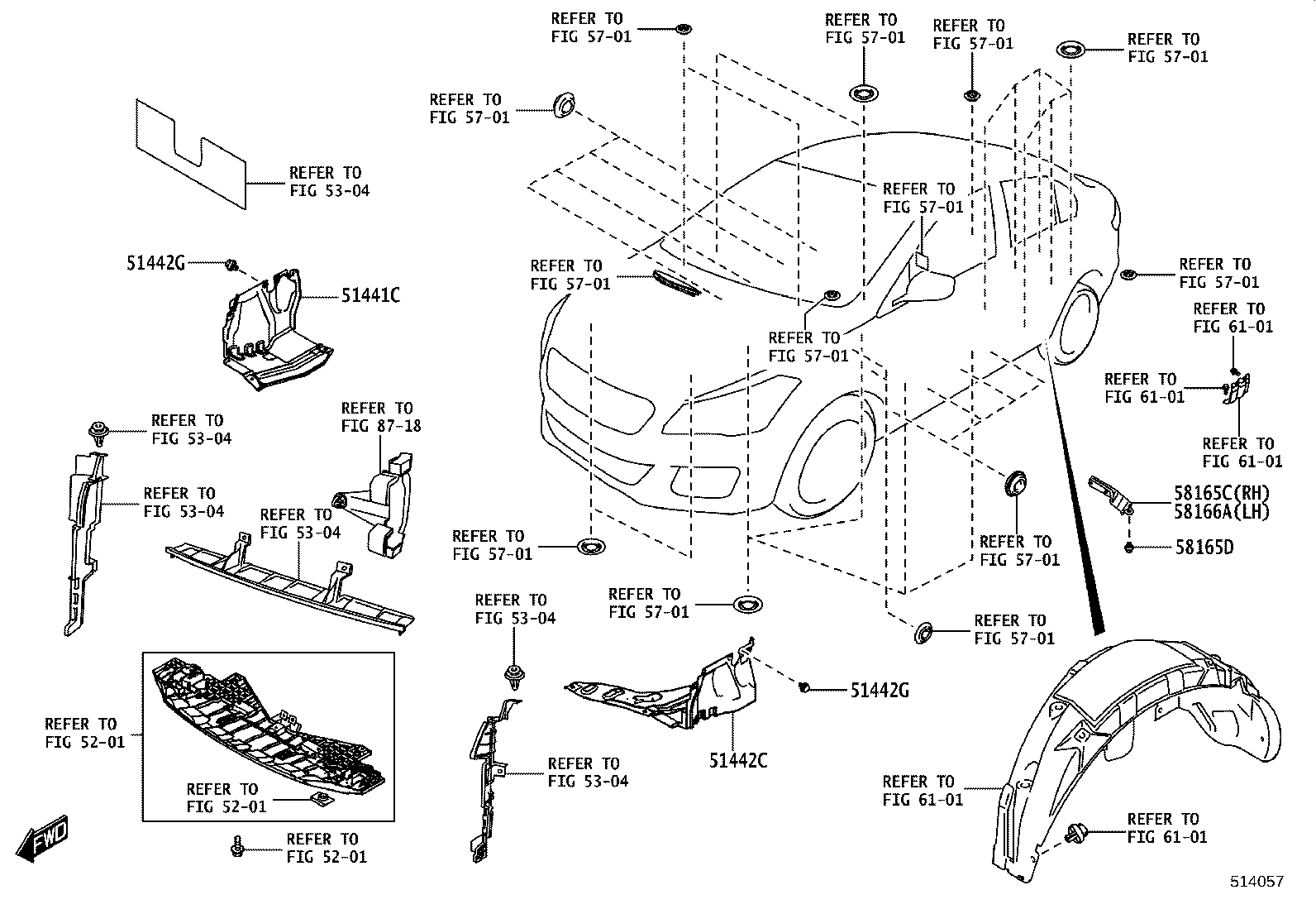 51441-WC003 COVER, ENGINE UNDER, RH product image