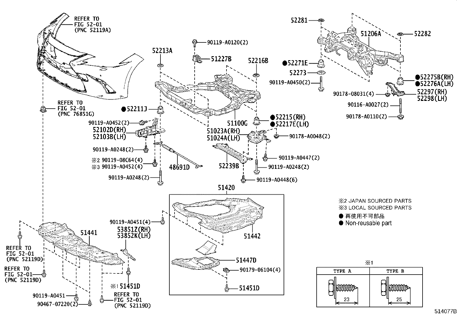 51023-06100 BRACKET SUB-ASSY, FRONT SUSPENSION MEMBER, RH product image