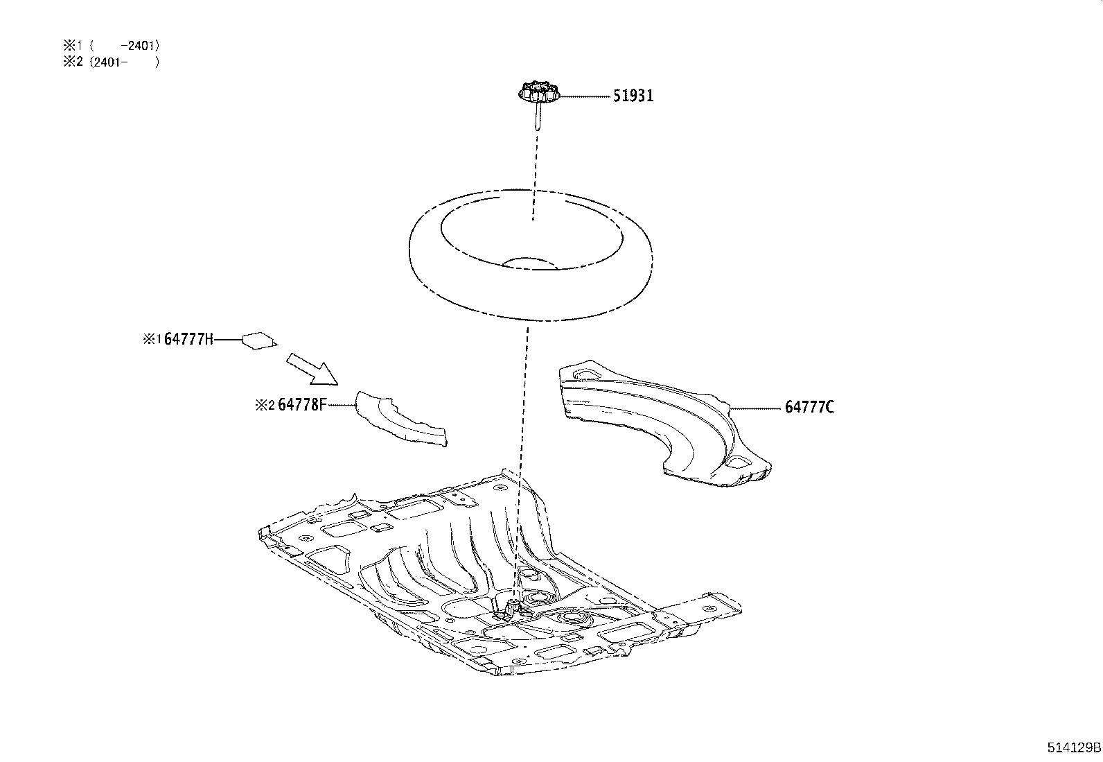 64777-0R080 CUSHION, SPARE WHEEL product image