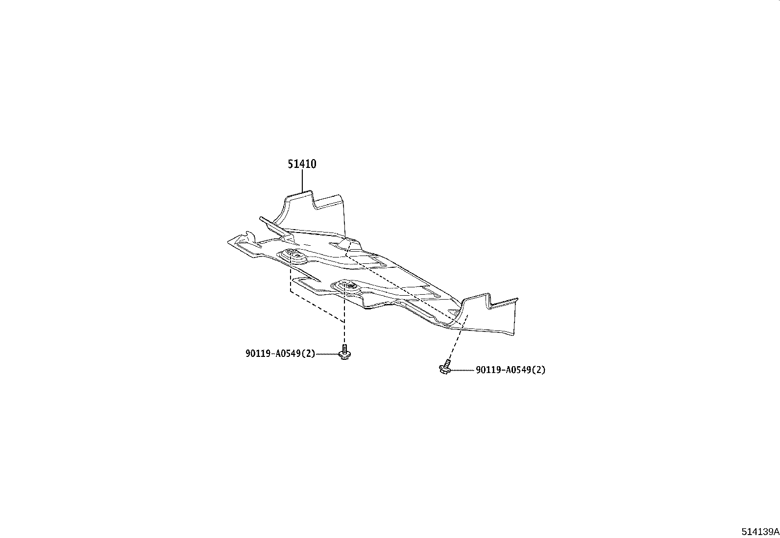 51410-0C050 COVER ASSY, ENGINE UNDER, NO.1 product image